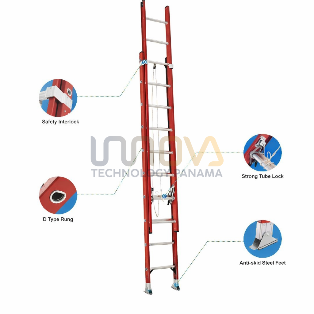 Escalera de Extensión de Fibra Optica 32 pies FB-JD-FRP216