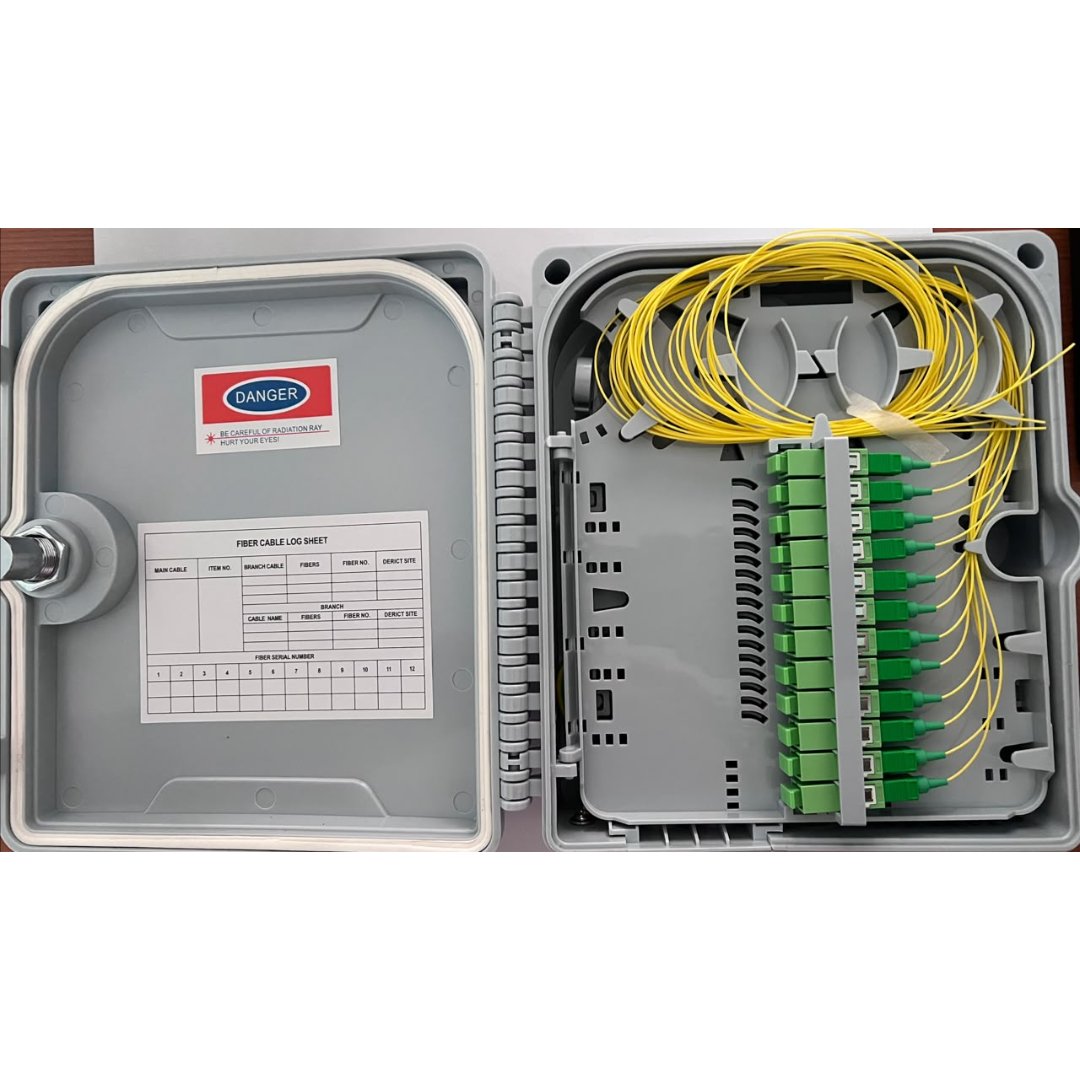 Cajas de Terminación de 12 salidas SC/APC uso interior/exterior, incluye adaptador completo y cables de conexión. - Imagen 2
